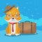 Shiba Inu Cute Dog Travel Vector