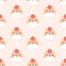 Shiba inu dog with apple seamless pattern background