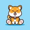 SHIBA INU DOG CUTE FACE ILLUSTRATION