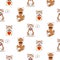 Shiba inu dog cute pattern vector background.