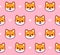 Shiba Inu dog pink pattern