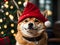 Shiba Inu Festive Delight: Merry Magic and Heartwarming Canine Cheer.