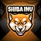 Shiba inu head esport mascot logo design