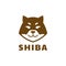 Shiba inu japanese dog logo design