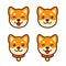 Shiba Inu puppy face set