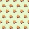 Shiba inu seamless pattern.