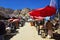 Shibam, Yemen - 02 Jan 2013: The local market in Shibam village in mountains of Yemen