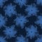 Shibori Background.Tie Dye Indigo Blue Flower Texture. Bleached Handmade Resist Seamless Pattern. Watercolor Dy Effect