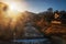 Shibu onsen cityscape at sunrise