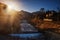 Shibu onsen town at sunrise, Yamanouchi