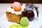 Shibuya honey toast with fruit and green tea ice cream