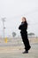 Shibuya, Tokyo / Japan - April 3 2012 : French writer Amelie Nothomb poses for pictures in Tokyo, Japan. She visited Fukuoka to se