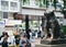 Shibuya, Tokyo, Japan - Hachiko statue, a homage to the faithful Akita dog who waited at Shibuya Station every day for his master.