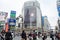 Shibuya, Tokyo, Japan - Shibuya scramble crossing. Many people crossing the road at one of the busiest areas in the world.