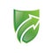 Shield Arrow green Logo Vector