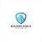 Shield building logo vector creative illustration design