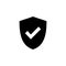 Shield check mark icon. Protection approve sign. Safe icon vector