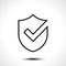 Shield check mark logo icon design template element
