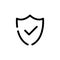 Shield Checkmark Icon on white background. Vector Illustration EPS 10