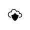 Shield Cloud, Data Protection Flat Vector Icon