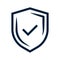 Shield Crest Vector Icon, Shield Check Mark Sign, Approved Protection For Your Business, Application, Website, Secured Icon,