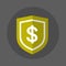 Shield With Dollar Sign Icon Money Security Concept