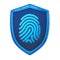 Shield Fingerprint Isolated