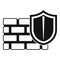 Shield firewall icon, simple style