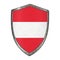 Shield flag austria austrian emblem country state shape