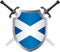 Shield with flag of scotland