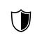 Shield icon in flat style. Security symbol