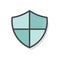 Shield Icon flat vector arms secure sign/symbol. For mobile user interface.