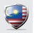 Shield icon illustration of Malaysia country flag