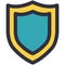 Shield icon protection, defense, guard flat vector design