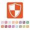 The shield icon. Security and safety, firewall symbol.