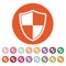 The shield icon. Security and safety, firewall symbol.