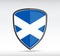 Shield icon with state flag of Scotland