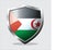 Shield icon vector illustration of democratic arab sahrawi country flag