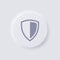 Shield icon, White Neumorphism soft UI Design.