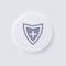 Shield icon, White Neumorphism soft UI Design.