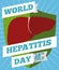 Shield with Liver Design Commemorating Prevention in Hepatitis Day, Vector Illustration