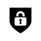 Shield and lock icon vector. antivirus illustration symbol. access logo.