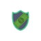 shield and money colored icon. Element of bankings for mobile concept and web apps. Detailed shield and money colored icon can be