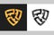 Shield Monogram Logo Letter R Badge
