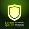 Shield over green Data protection privacy concept GDPR Cyber security network background. shielding personal information