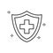 Shield, plus, medicine icon. Simple line, outline vector elements of hygiene icons for ui and ux, website or mobile application