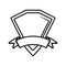 shield premium badge ribbon outline empty