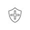 Shield probiotic concept line icon. Simple element illustration. Shield probiotic concept outline symbol design from Probiotics se