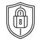 Shield protect security icon, outline style