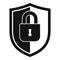 Shield protect security icon, simple style